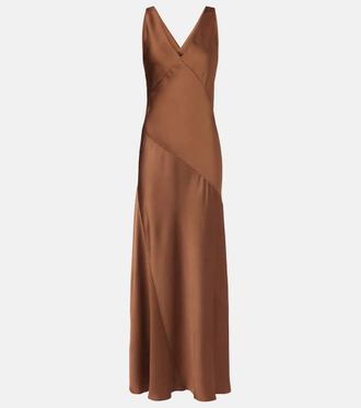 Max Mara Pilly satin maxi dress