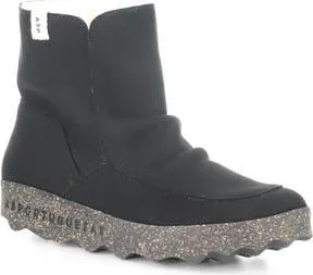 FLY London Cuff Faux Shearling Bootie in Black Eco Suede at Nordstrom Rack, Size 10-10.5Us / 41Eu