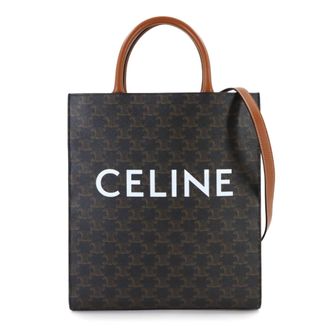 Celine Brown Pvc Leather Handbag Tote Bag (Pre-Owned)