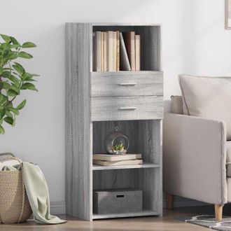 vidaXL Credenza Grigio Sonoma 50x42,5x124 cm in Legno Multistrato - Vidaxl