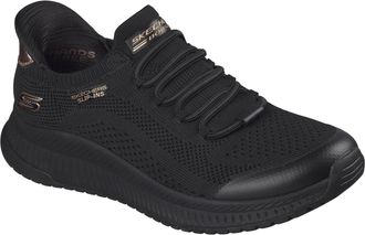 Skechers Womens Bobs Squad 4 Dire Step Slip-On Sneakers, Black Engineered Knit, 5 UK