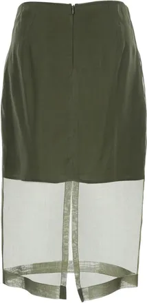 Federica Tosi Womens Skirt Green Silk