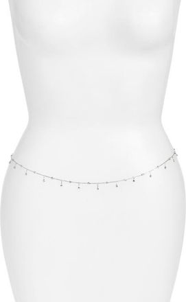 SHYMI Cubic Zirconia Belly Chain in Silver at Nordstrom