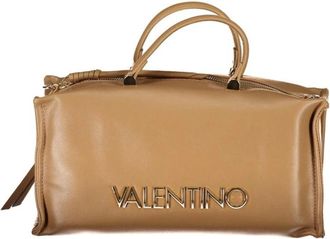 Mario Valentino Tassen, Dames, Beige, ONE Size, Gestructureerde Afwerking Beige Handtas voor Vrouwen