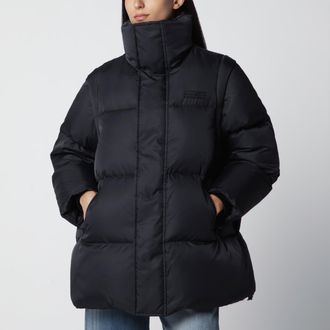 Maison Margiela Piumino in nylon con maniche rimovibili nero