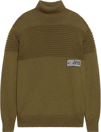 GCDS Dolcevita a Coste Ottoman - Heren - Coltruien - Groen - XL - Wol - Truien & Vesten