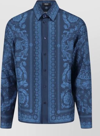 Versace tailored collar shirt long sleeves floral pattern