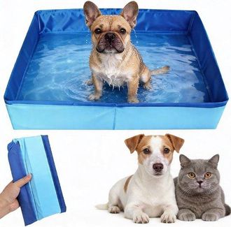 OEM Piscina Plegable Para Perros Y Duradero: Piscina Compacta Tama&ntilde;o Mini Refrescarse, Piscina Resistente F&aacute;cil Usar No Requiere Inflado, Color Azul