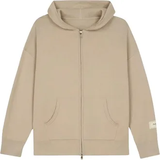 Flaneur Fl&acirc;neur, Hoodies & sweatvesten, Heren, Beige, S, Katoen, Atelier Knit Zip-Up