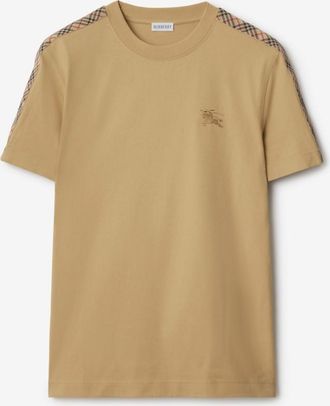 Burberry Check Trim Cotton T-shirt