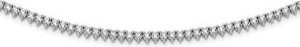 Diamond2Deal Sterling Silver CZ Riviera Pendant Necklace 18