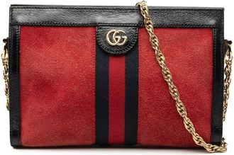 Gucci Pre-owned Gucci Small Suede Web Ophidia Chain Crossbody Ladies LN45GWLZLWW72TRU