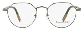 Ermenegildo Zegna EZ5238 Geometric Metal Frame Eyeglasses - Gray