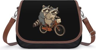 Generic Funny Raccoon Fashion Womens Crossbody Bags Novelty Handbag Shoulder Bag Purse