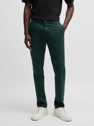 HUGO BOSS Mens Open Green Slim Fit Chino - Size 30W/32L