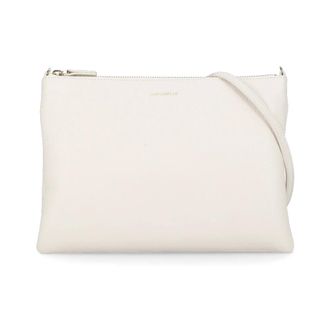 Coccinelle Cross Body Bags, female, Beige, Size: ONE SIZE Ivory Pebble Leather Pochette for Woman