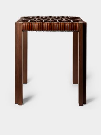 Giobagnara Structura Leather Crisscross Stool