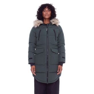 Alpine North UKON - Vegan Down Drawstring Winter Parka in Deep Green at Nordstrom, Size X-Small