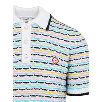 Casablanca Multi Polo Shirt - White