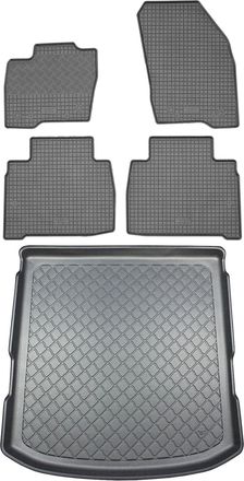 OEM Ford Galaxy Iii Van (5 Puertas) Desde Septiembre De 2015. Juego: Alfombrillas De Goma Para Coche + Alfombrilla Para Maletero