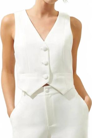 Sugarlips Chelsea Button Up Vest In White