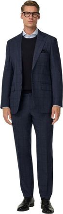 Boggi Milano Kostuums, Heren, Blauw, 5Xl, Wol, Prince Of Wales Wollen Pak Stijl Firenze