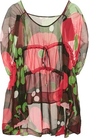 Kenzo 2023 printed silk blouse - Red