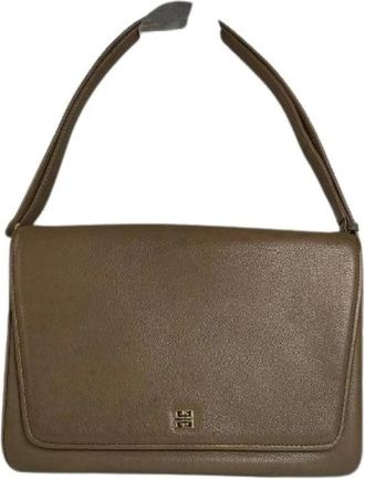 Givenchy Pre-owned Shoulder Bags, female, Brown, Size: ONE SIZE Pre-owned Leather Shoulder Bag
