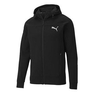 Puma Evostripe logo Zipper Hooded Jacket Black 582725-01