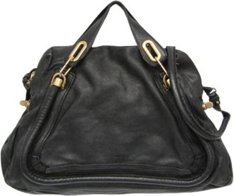 Chlo&eacute; Pre-owned Handbags, female, Black, Size: ONE SIZE Pre-owned Paraty Large Handbag