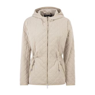 Moorer Giacca trapuntata con cappuccio e coulisse in vita - - Jackets - Donna - Beige - S