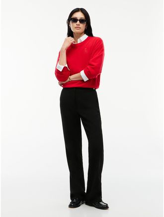 Tommy Hilfiger Womens Slim Bootcut Ponte Pant - Black - 10