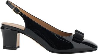 Ferragamo Black Leather Pumps