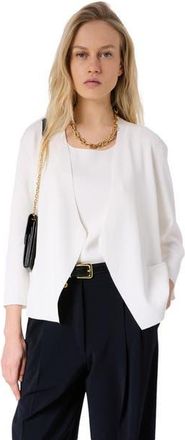 Gerard Darel Lynaya 3/4 Sleeve Open Front Cardigan in White at Nordstrom, Size X-Large