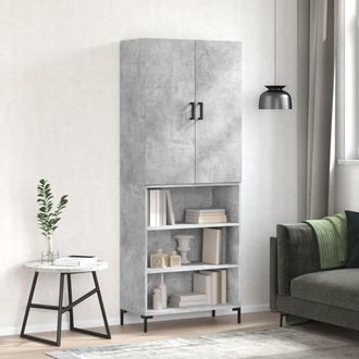 Berkfield Home Highboard Concrete Grey 69.5x34x180 cm Engineered Wood