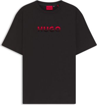 HUGO BOSS Gradient-logo pyjama T-shirt in a cotton blend