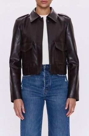 Pistola Denim Bex Faux Leather Crop Jacket in French Roast at Nordstrom Rack, Size X-Small