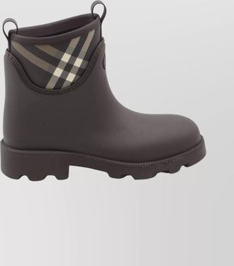 Burberry rubber check ankle boots