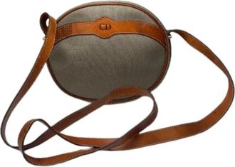 Dior Pre-owned Cross Body Bags, female, Gray, Size: ONE SIZE Pre-owned Leather Cross Body Bag