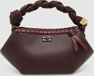 Ganni Sac Bou Mini Tress&eacute; Bitter Chocolate