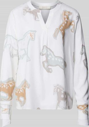 Herzen&rsquo;s Angelegenheit Tunikabluse mit V-Ausschnitt in Offwhite, Gr&ouml;&szlig;e 34