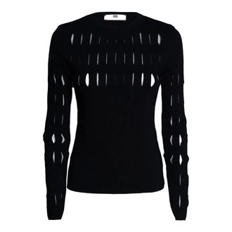 Akep Mgkd13001 Round-neck Knitwear - female - Akep - Round-neck Knitwear - Black - S - Knitwear