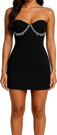 Le Lis Blanc Deux Jaylani Strapless Mini Dress In Black