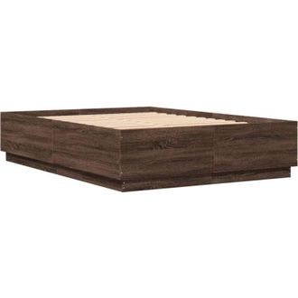 vidaXL Vidaxl - Giroletto Luci led Rovere Marrone 120x200 cm Legno Multistrato