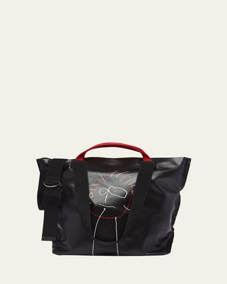 Plan C Medium Printed Shopper Tote Bag