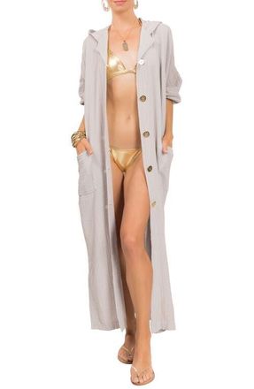 Everyday Ritual Jade Button-Up Robe in Grey at Nordstrom, Size Medium