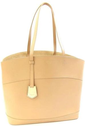 Ferragamo Pre-owned Tote Bags, female, Beige, Size: ONE SIZE Pre-owned Leather Shoulder Bag