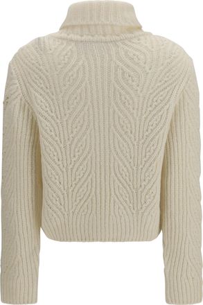 Moncler Alpaca-Blend Cable-Knit Sweater - Beige