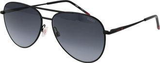 HUGO BOSS Zwarte Metalen Zonnebril