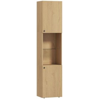 HOMCOM Armario de ba&ntilde;o 40x31x182 cm roble